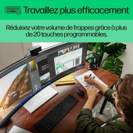 HP 450 Teclado Inalámbrico Programable con 20+ Teclas Personalizables, Materiales Sostenibles y Fácil Limpieza