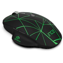 INCA IWM-551 Ratón Inalámbrico 1600 DPI, con Batería Recargable USB-C, Color Negro
