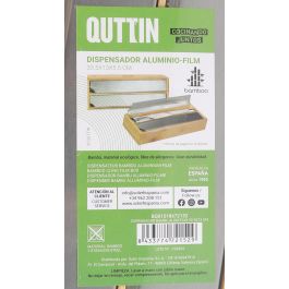 Quttin Dispensador de Bambú y Aluminio 33.7 x 13.7 x 5.5 cm (12 Unidades)