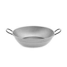 Vaello Sartén honda pulida con asas Ø34 cm, acero laminado en frío, ideal para guisar arroces y calderetas, 6-10 comensales