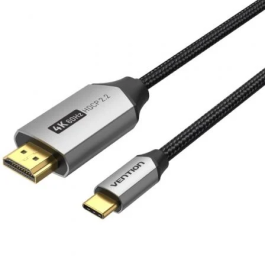 Vention Cable Conversor HDMI 2.0 4K CRBBF USB Tipo-C Macho a HDMI Macho Negro 1m