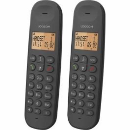 Teléfono fijo inalámbrico - LOGICOM - DECT ILOA 255T DUO - Negro - Con contestador automático