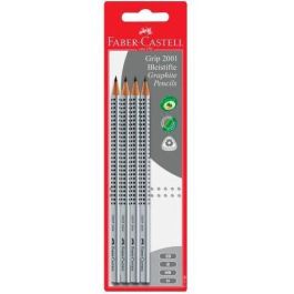 Faber Castell Lápiz Grip Grafito Mod. 2001 gris -Blister 4U- Precio: 3.50000002. SKU: B1EKR56MDB