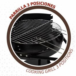 Barbacoa de Carbón con Ruedas Aktive Aluminio Metal esmaltado textileno 42 x 76,5 x 42 cm Negro Barbacoa de Carbón con Ruedas Aktive Aluminio Metal esmaltado textileno 42 x 76,5 x 42 cm Negro