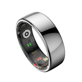 Leotec digital lifestyle Kor Ha Smart Ring Plata con Sensor de Ritmo Cardíaco y Temperatura Corporal, Seguimiento de Sueño y Notificaciones