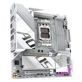 GIGABYTE B850M AORUS ELITE WIFI6E ICE Placa Base - Procesadores AMD Ryzen Serie 9000, 12+2+1 fases VRM digitales, hasta 8200MHz DDR5 (OC), 1xPCIe 5.0 + 1xPCIe 4.0 M.2, LAN 2.5, WiFi 7, USB 3.2 Gen 2