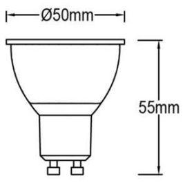 Lámpara Led Dicroica Gu10 De 5W 4000K PANASONIC-PANALIGHT LDRHV7L40WG102EPL