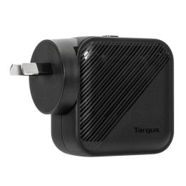 Targus APA803GL Cargador Universal 65W con Carga Rápida Power Delivery, 1x USB-A y 1x USB-C, Adaptador de Pared Negro