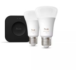 Philips Hue Bridge Pro + 2 E27 Kit de Inicio Inteligente Bombillas Color E27 Blanco y Color Ambiance
