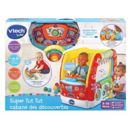VTech Baby Super Tut Tut Discovery Hut Centro de Actividades Hinchable Musical con Salpicadero Interactivo y 10 Pelotas