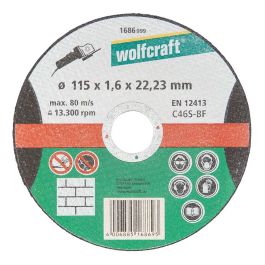 Wolfcraft Disco de Corte de Precisión para Piedra ø115 x 1,6 x 22,23 mm Profesional Larga Vida Útil Precio: 2.50000036. SKU: S7907672