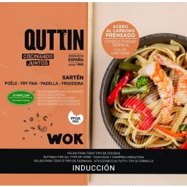 Quttin Sarten Wok Mango y Asa de Madera 35 cm (6 Unidades)