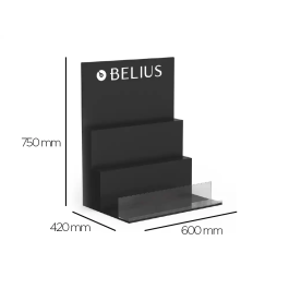 Belius Expositor Lote Bolígrafo 36 Piezas 3 Niveles MDF 600x420x750 mm