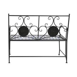 Banco DKD Home Decor Cerámica Mosaico Negro Metal Multicolor (111 x 54 x 88 cm) Banco DKD Home Decor Cerámica Mosaico Negro Metal Multicolor (111 x 54 x 88 cm)