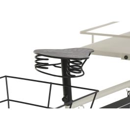 DKD Home Decor Expositor Terraza y Jardín Blanco Negro Metal 167 x 41 x 95 cm Desmontable 2 Estanterías