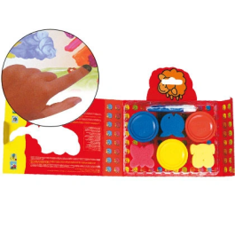 Giotto Pintura a Dedos Be-Be, Set con 3 Botes de 100cc y 3 Esponjitas, Apto para Mayores de 2 Años, Colores Lavables Precio: 13.50000025. SKU: B193MS795H