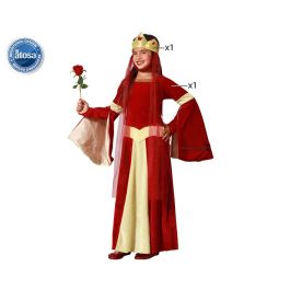 Disfraz Reina Medieval Niña Infantil Rojo 7-9 Años Disfraz Reina Medieval Niña Infantil Rojo 7-9 Años