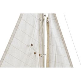 DKD Home Decor Barco Decorativo de Madera Maciza Verde Menta y Blanco, 62x42x9 cm, Desmontable