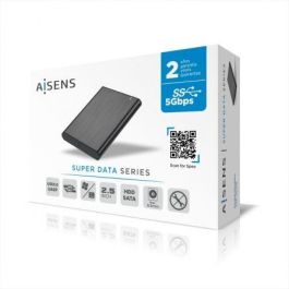 Aisens Caja Externa 2.5" Ase-2525B USB 3.0-USB3.1 Gen1 Negro, Compatible con Discos Duros SATA I/II/III hasta 9.5mm Aisens Caja Externa 2.5" Ase-2525B USB 3.0-USB3.1 Gen1 Negro, Compatible con Discos Duros SATA I/II/III hasta 9.5mm