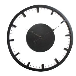 Reloj Pared Vintage DKD Home Decor Negro Blanco 3.5 x 50 x 50 cm (2 Unidades)