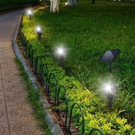 Cuatro focos solares 4 en 1 para pegar o fijar - LUMISKY - ROUNDY - H27 cm - LED blanco frío Cuatro focos solares 4 en 1 para pegar o fijar - LUMISKY - ROUNDY - H27 cm - LED blanco frío