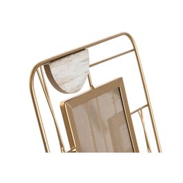 DKD Home Decor Marco de Foto 10x15 Moderno Dorado Metal MDF 2 x 23 x 18 cm (4 Unidades)