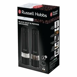 Russell Hobbs 28010-56/RH Juego Molinillo Sal y Pimienta Eléctrico – Molienda Fina/Gruesa, Luz LED – Negro