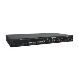 Vivolink VLHDMIMAT4X4 Conmutador de matriz HDMI 2.0 4x4 profesional con escalado y audio LPCM 7.1, Dolby Atmos, DTS:X