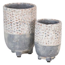 Macetero Cemento Decoración 8,50 X 8,50 X 12,50 cm