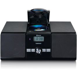 Lenco MC-030 Microcadena de Música Doméstica con Bluetooth, Reproductor CD, USB y Radio FM Negro 10W