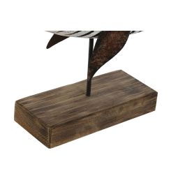 DKD Home Decor Figura Marron Blanco 6.5 x 26 x 29 cm (2 Unidades) Paulownia Metal