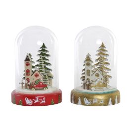 DKD Home Decor Decoración Luminosa de Navidad Tradicional LED Cristal Rojo Dorado, Surtido Diseños (Coche, Casa, Árbol), 11x17x11 cm, Pilas AAA Precio: 8.79186. SKU: B1J8FHHHZR