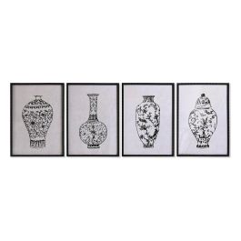 Cuadro Neoclasico DKD Home Decor Negro Blanco 2.5 x 70 x 50 cm (4 Unidades)