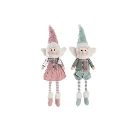 Figura Navidad Fantasia DKD Home Decor Verde Rosa 10 x 53 x 15 cm (2 Unidades) Precio: 27.89000027. SKU: B12425AGMT