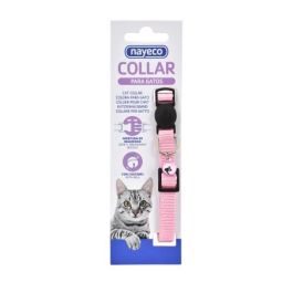 Nayeco Collar para Gato Basic, Rosa, Ajustable con Cierre de Seguridad y Alta Calidad, 20-33 cm x 1 cm (3 Unidades)