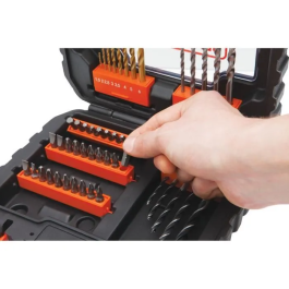 Black + Decker A7232 Caja 50 Accesorios Taladrado Atornillado Brocas Madera Hormigón Metal