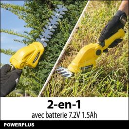 POWERPLUS Tijeras cortacésped y escultores de setos 7.2V - Ancho de corte: 100 mm