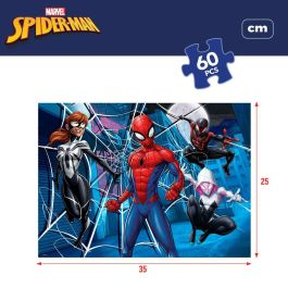 Puzzle Infantil Spider-Man Doble cara 60 Piezas 70 x 1,5 x 50 cm (6 Unidades)