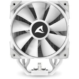 Sharkoon A50 RGB Refrigerador de CPU por Aire con Ventilador RGB 120mm PWM, 5 Tubos de Calor Cobre, 230W TDP y Espejo Infinito Blanco