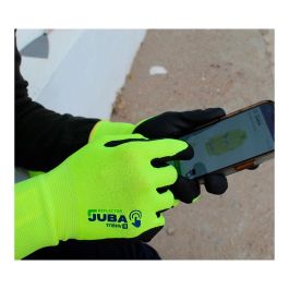 Juba Guante Eco-nit foam nylon con nitrilo foam, alta visibilidad, talla 9, para construcción y más Juba Guante Eco-nit foam nylon con nitrilo foam, alta visibilidad, talla 9, para construcción y más