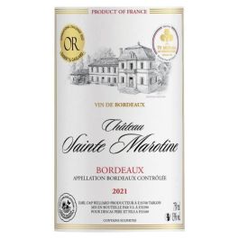 Château Sainte Marotine 2021 Burdeos - Vino tinto Burdeos