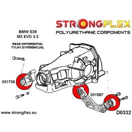 StrongFlex STF031587B Casquillo De Montaje Trasero Del Diferencial Trasero