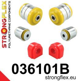 StrongFlex STF036101B Kit Casquillos Suspensión Delantera con Alta Flexibilidad, Resistencia a Carga Dinámica, Abrasion y Aceites