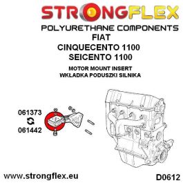 StrongFlex STF061373B Insertos de Montaje del Motor Lado del Engranaje de Distribución alta resistencia a la abrasión y desgarro