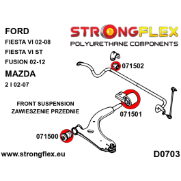 StrongFlex STF076168B Kit De Casquillo De Viga De Resma Y Suspensión Delantera