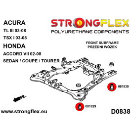 StrongFlex STF081830B Silentblock Delantero Subchasis - Trasero Silentblock 50270-SEF-E01