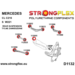 StrongFlex STF112025A Varilla Trasera - Casquillo Exterior Sport alta flexibilidad, resistencia a carga dinámica y abrasión