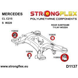 StrongFlex Diferencial Trasero - Casquillo Delantero STF112034B | Alta Flexibilidad, Resistencia a Carga Dinámica y Abrasion