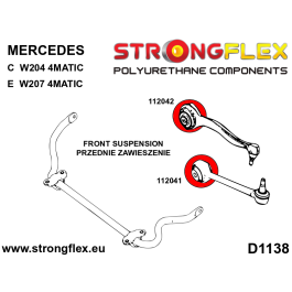 StrongFlex STF116270B Kit Casquillos Suspensión Delantera Alta Flexibilidad Resistencia Carga Dinámica Abrasion Rango Temperatura Desgarro Aceites
