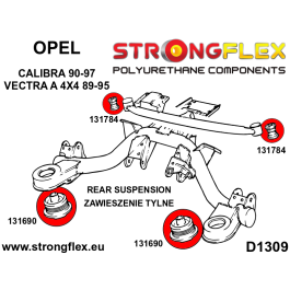 StrongFlex STF131690A Silentblock Eje Trasero Sport Poliuretano Opel Calibra Vectra